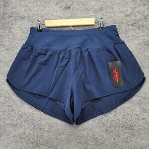 The Gym People Shorts Womens XL Pull On Blue Lined